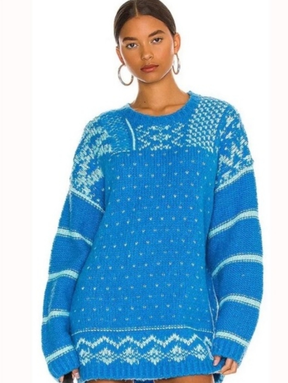 Free People Sweater Snow Dqy Pullover In Frozen Lake
